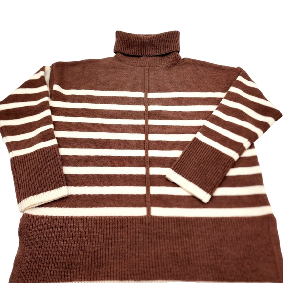 NWT Line & Dot Stripe Turtleneck Pullover Size XS - Picture 4 of 16